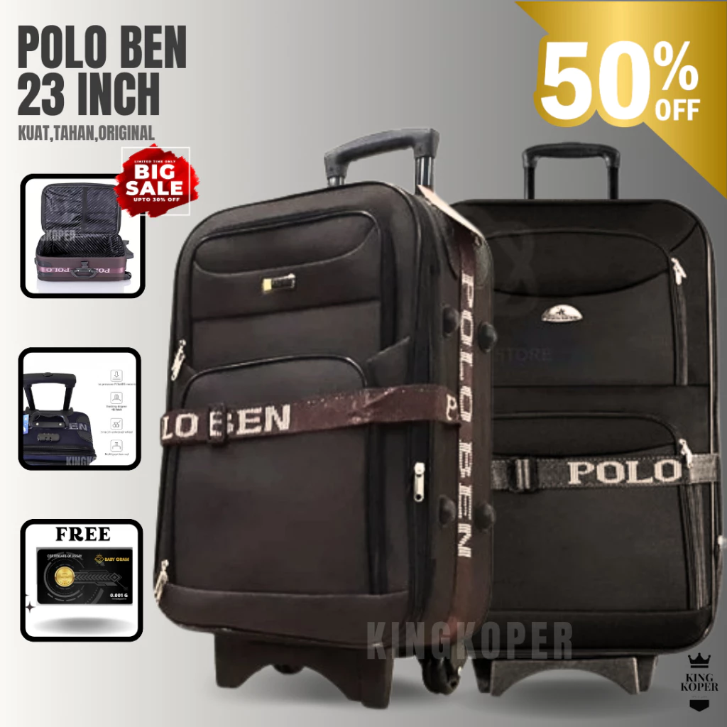 Koper Polo 23 inch Polo - koper kain - koper bagasi - koper murah - koper bahan - tas kop